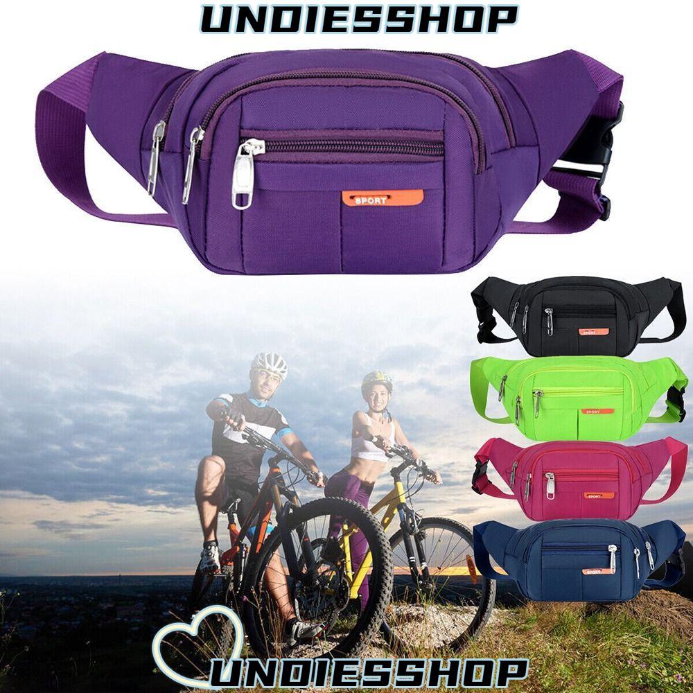 UNDIESSHOP กระเป๋าคาดเอวพร้อมสายปรับได้ไนลอน Fanny Pack, วิ่งเดินป่าทนต่อการสึกหรอสะโพก Bum Bag กลางแจ้งออกกําลังกาย