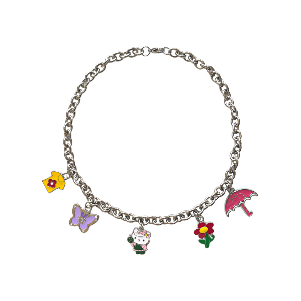 สร้อยคิตตี้ 27Usr เฉพาะ y2k จี้น่ารักสร้อยคอ HelloKitty โซ่กระดูกไหปลาร้าโดปามีน ins เครื่องประดับเค