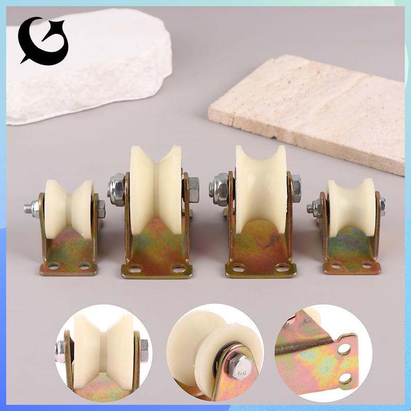 [FIREFLY1] ไนลอน Grooved Roller Tra Pulley V/U ไนลอนพร้อมขาตั้ง 30 มม.50 มม.ประตู Grooved Heavy Duty