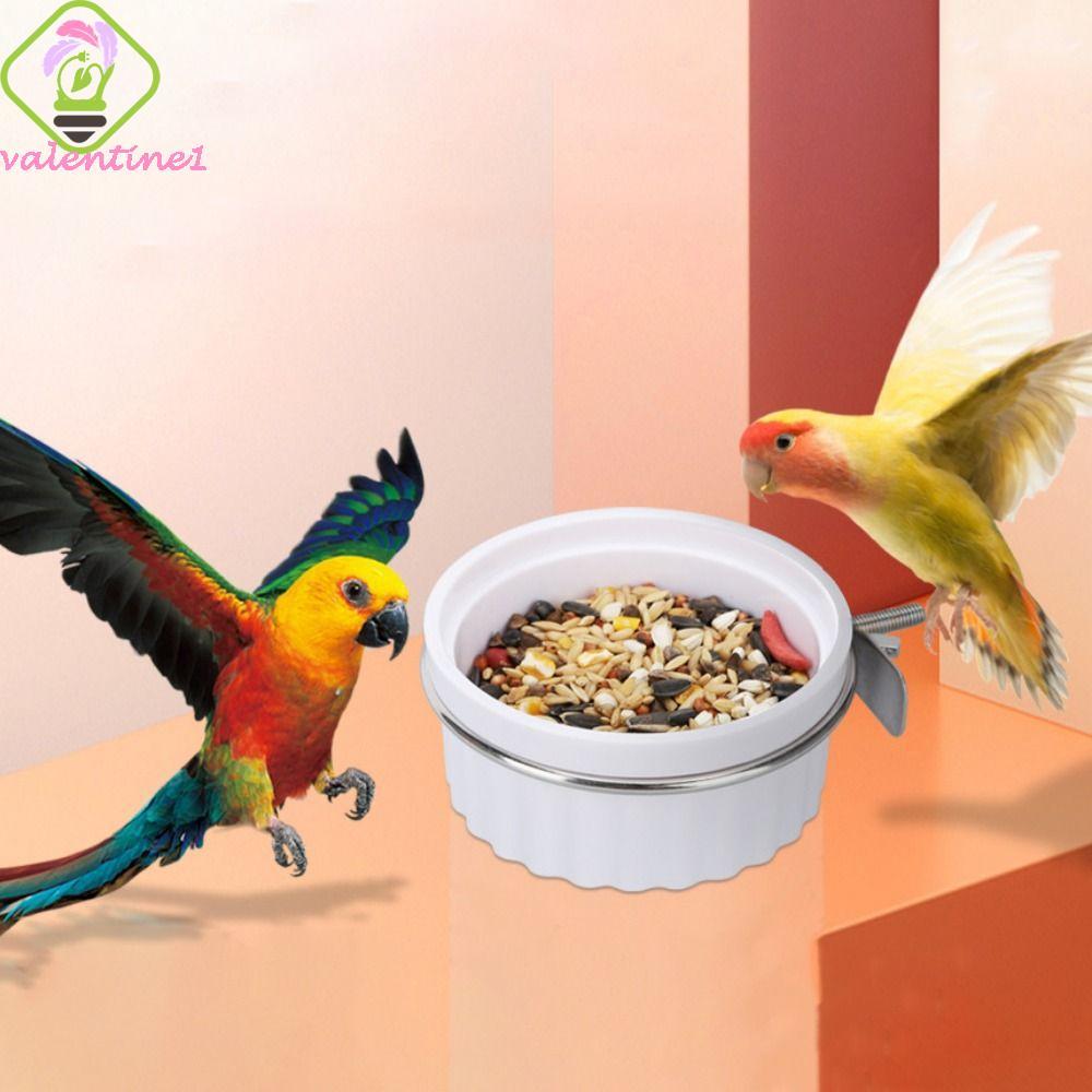 VALENTINE Bird Cage Feeder, Wall Mount Candy สีนกแก้วชามน้ํา,นกแก้วเครื่องดื่มพลาสติกที่ถอดออกได้แก้