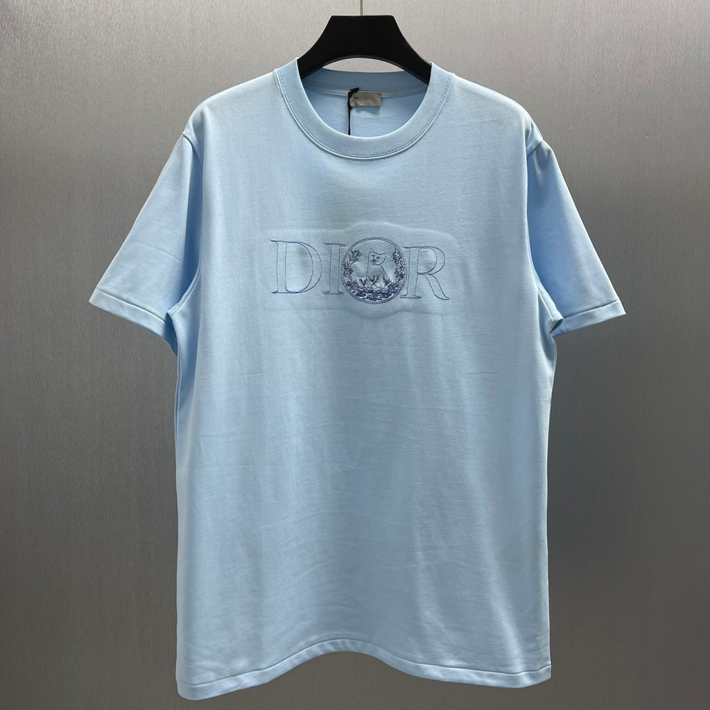 DIO * R2026 Star Classic Round Neck Short-Sleeved T-Shirt Men Women Style Inner Matching Front Shoul