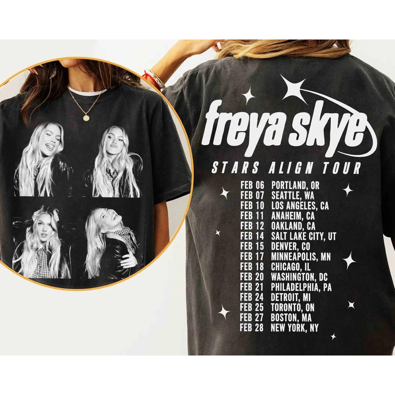 เสื้อ Retro Freya Skye Silent Treatment, เสื้อยืดเทศกาล Stars Align Tour 2026, Disney Channel Zombie