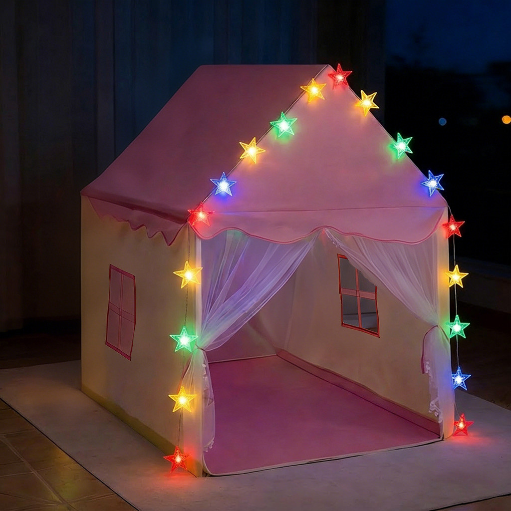 Dream Home เต็นท์บ้านเด็กพรีเมียม ดีไซน์ปราสาทเจ้าหญิง/เจ้าชาย พื้นที่กว้างผู้ใหญ่นอนได้ พับเก็บง่าย