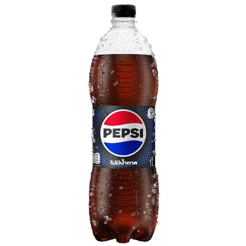 เป๊ปซี่ไม่มีน้ำตาลขวด 1ลิตร Pepsi Zero Sugar 1ltr. [หมายเลขบาร์โค้ด 8858998581122 ]