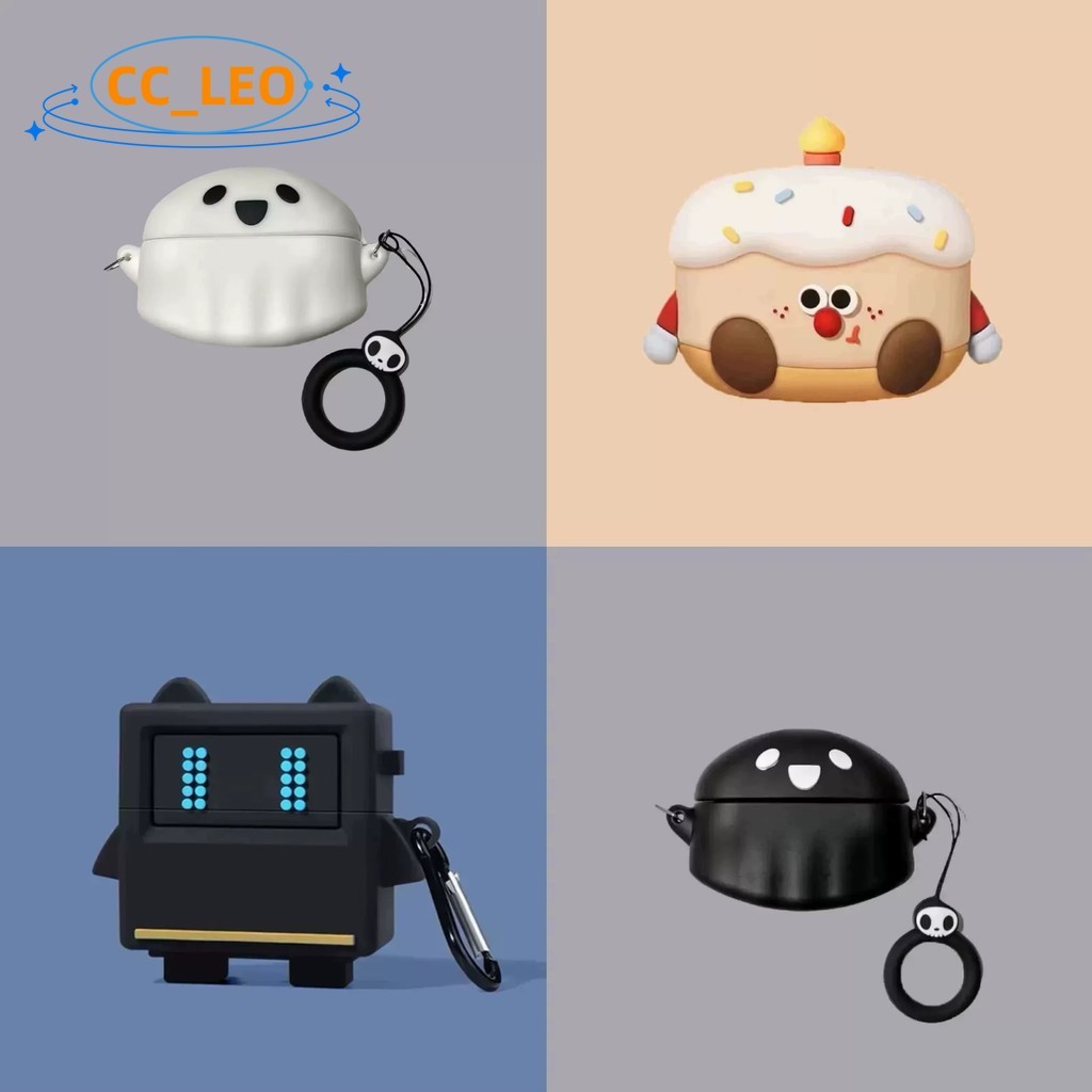 Case for UGREEN ClipBuds Pro Clear Soft Case Suitable for UGREEN HiTune S8 Protective Sleeve Cartoon Cake Cute Ghost
