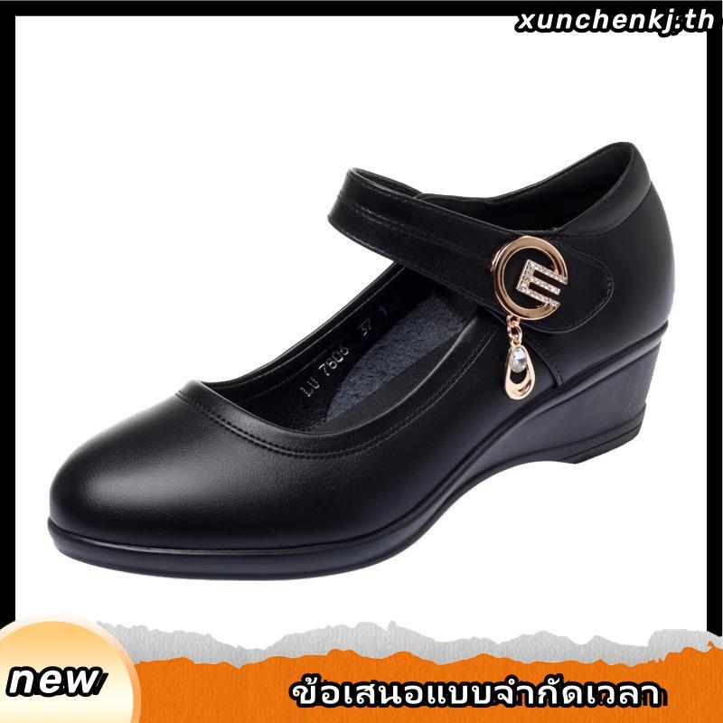 รองเท้านักเรียนหญิง หนังดำ POPTEEN รหัส PT99 ปี 2024 รหัส POP88 ปี 2026