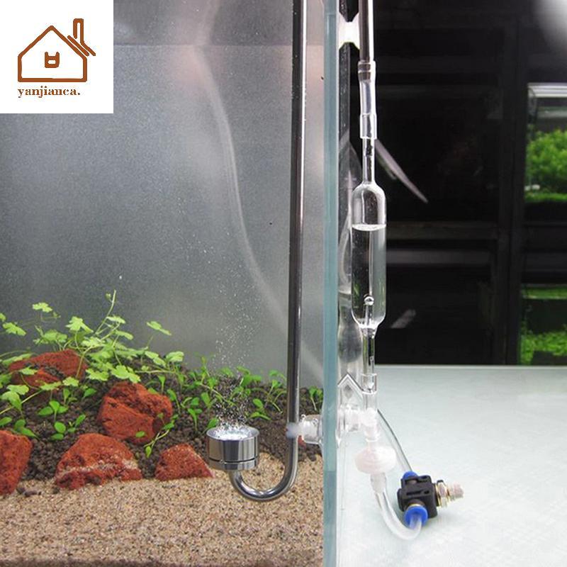 YANCA Aquarium CO2 Bubble Counter น้ําพืชถังปลา CO2 Regulator ฉีดระบบวัดอุปกรณ์ CO2 Diffuser อุปกรณ์