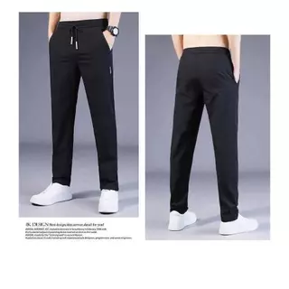 ZENOX ซื้อ 1 Khaki 2 Thin Slim Fit Casual กางเกงสําหรับชาย Basic Plain Sweatpants แฟชั่นเกาหลี Simple Straight กางเกง Plus ขนาดสีดํา\Grey\Blue\Khaki\Brown