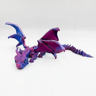 Double-Horned Dragon--3D การพิมพ์, การตกแต่งข้อต่อที่สามารถเคลื่อนย้าย, ของเล่นโมเดลสัตว์, ของขวัญของขวัญวันเกิด