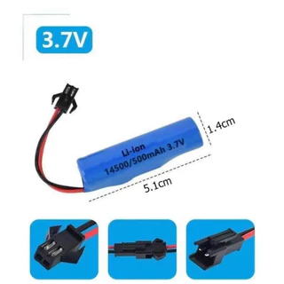 ปืนฉีดน้ำ แบตเตอรี่รถบังคับ 3.7v ความจุ 500mAh แบตเตอรี่ชาร์จ แบตรถดั้ม แบตรถไต่หิน