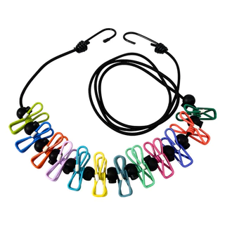Travel แบบพกพา Clothesline Hook คลิปโรงแรมเสื้อผ้าแห้งพรุนฟรี Clothesline Windproof Travel ใช้ dgdaafaddaw 3.26 LFD2