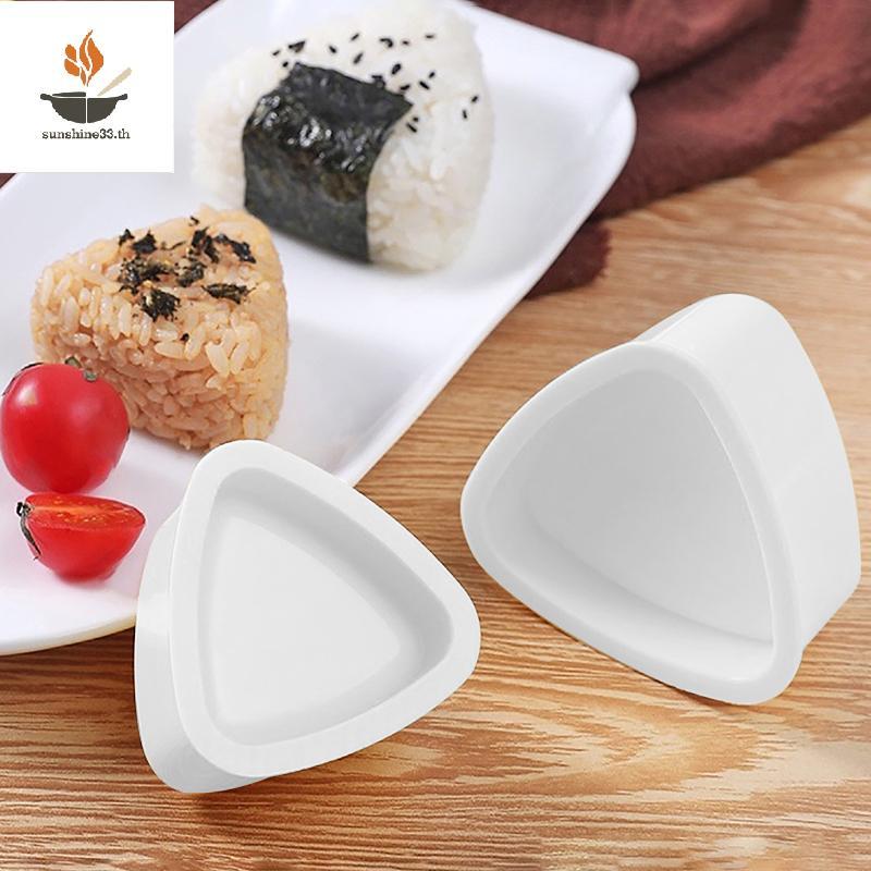 THSUN แม่พิมพ์ซูชิเครื่องทําซูชิข้าวปั้นเกรดอาหารกดสามเหลี่ยมเครื่องทําซูชิแม่พิมพ์ Bento อุปกรณ์ครั