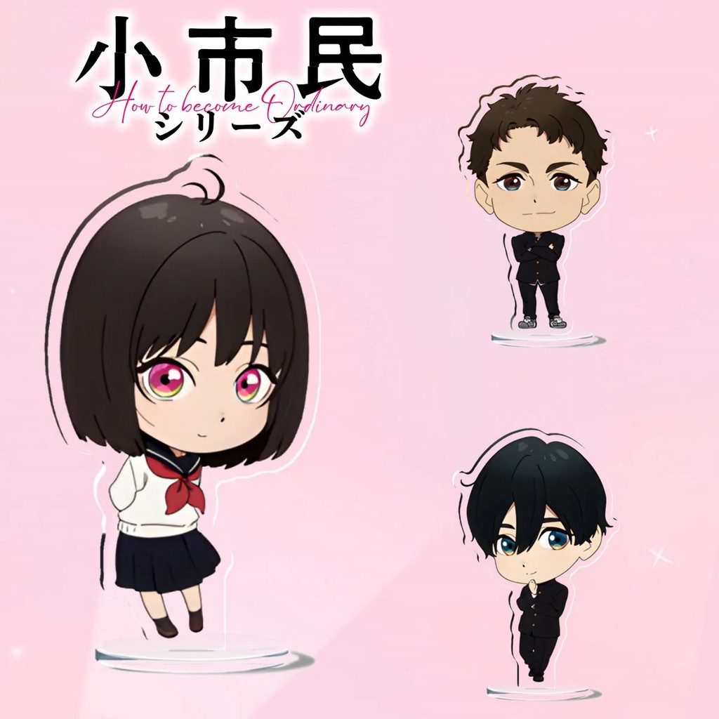 Standee อะนิเมะ Shoushimin Series วิธีกลายเป็นอะคริลิคธรรมดารุ่น Yuki Osanai Jogoro Kobato โต๊ะเรียน