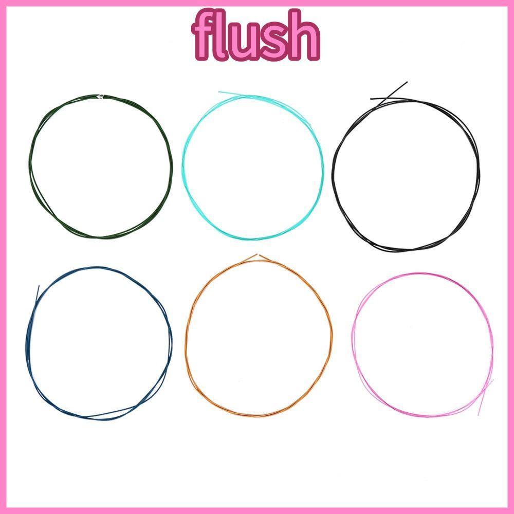 FLUSH 6 ชิ้น ​สายกีต้าร์คลาสสิค​, สีสันสดใส​ ตกแต่งดี ​สายไนล่อน, ​อุปกรณ์เสริมเครื่องดนตรี ​ความตึงเครียดธรรมดา​ ​ไนลอน​ ​สายไนล่อนอัลลอยด์​ สําหรับกีตาร์คลาสสิก