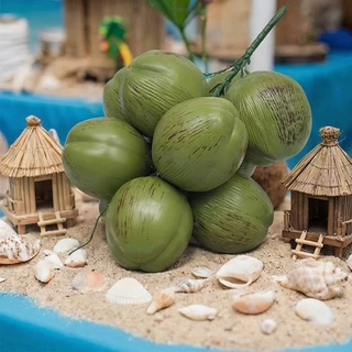 Realistic Coconuts Fruit Vegetable Model Photography Props Durable ABS Materials