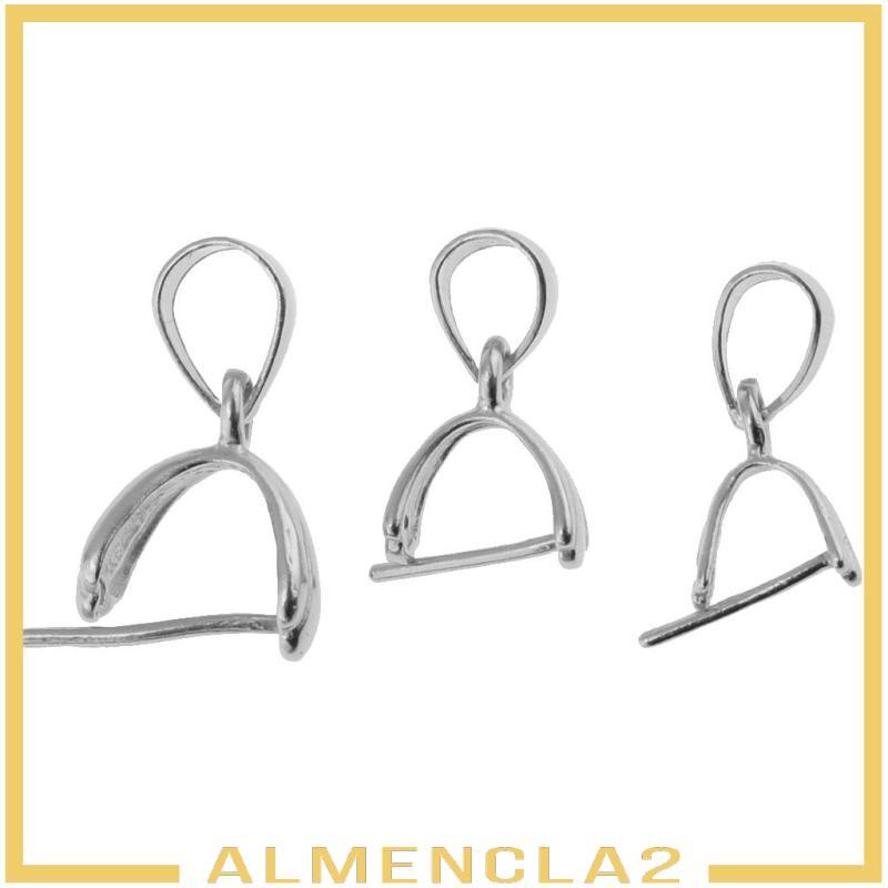 [Almencla2] 925 เงินสเตอร์ลิงคลิปหยิกเข็มกลัด Bail Clasps จี้ Claspsps จี้ Bail,