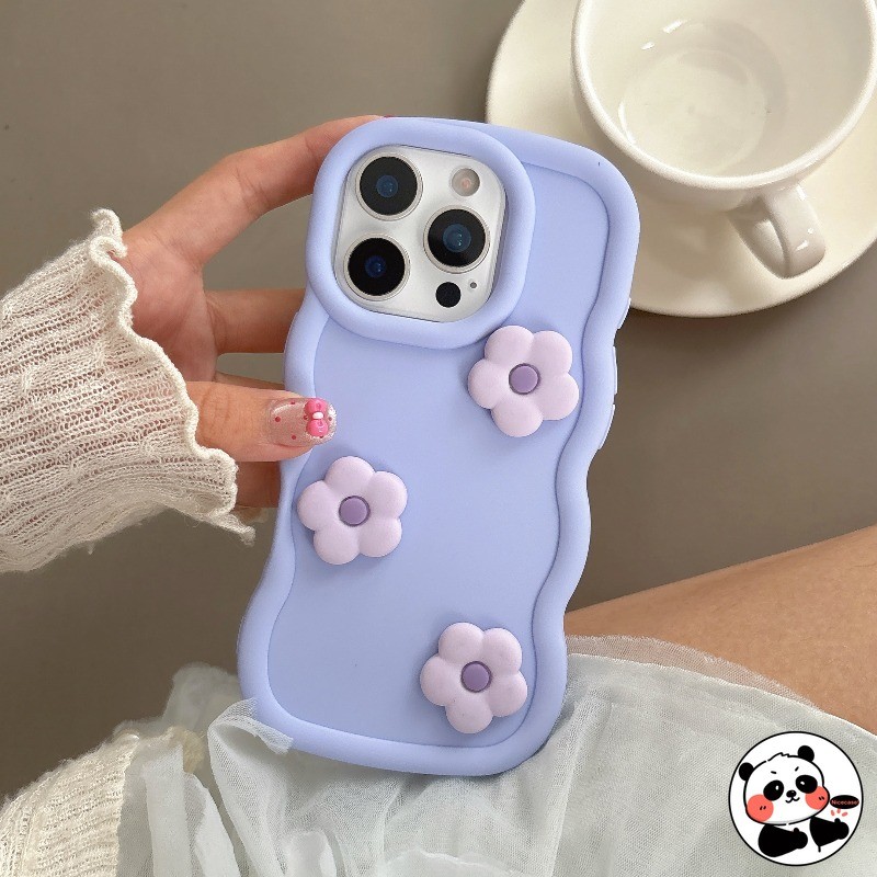 ดอกไม้น่ารัก 3D Wave เคสโทรศัพท์สําหรับ Realme Narzo N65 N63 N55 N53 70 70X 60 Pro 60X 50 50A 50i Pr