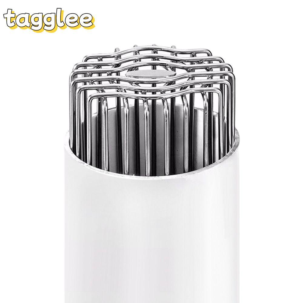 TAGGLEE ฝาครอบระบายน้ําระเบียง, Anti-blocking Round หลังคาท่อระบายน้ําชั้น, กลางแจ้งสแตนเลสขนาดใหญ่ Displacement หลังคา Rain Pipe Cap ระบายน้ําประปา