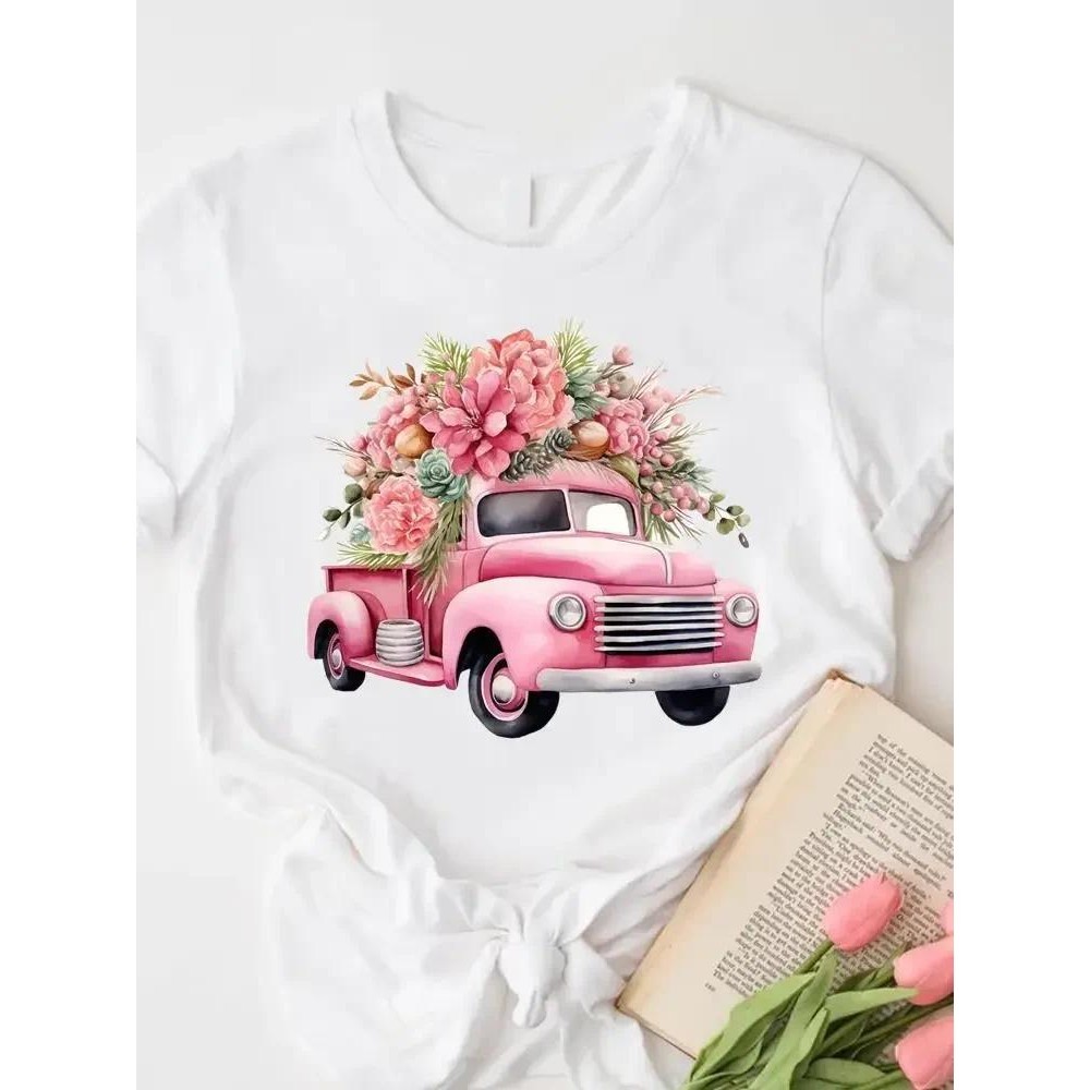 COD 2026T-Shirts for Women - Casual Heart Graphic Design - Short SleeveCOD 9AT7