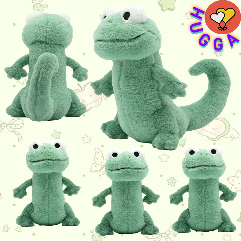 ❤ฮักก้า❤Lizard Tom Green Lizard ตุ๊กตาจําลองของเล่นตุ๊กตาผ้าจิ้งจกสีเขียวตุ๊กตาของขวัญปีใหม่เด็กวันเ