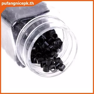 PUCEPK 500 ชิ้น 4 มิลลิเมตรซิลิโคนเรียงรายไมโครแหวนลิงค์ลูกปัดสําหรับต่อผมของมนุษย์