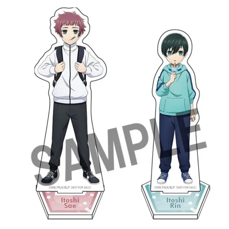 Standee Blue Lock อะคริลิคอะนิเมะรุ่นตัวอักษร Itoshi Rin Itoshi Sae โต๊ะเรียนตกแต่งตกแต่งสวยมากพัดลมของขวัญ