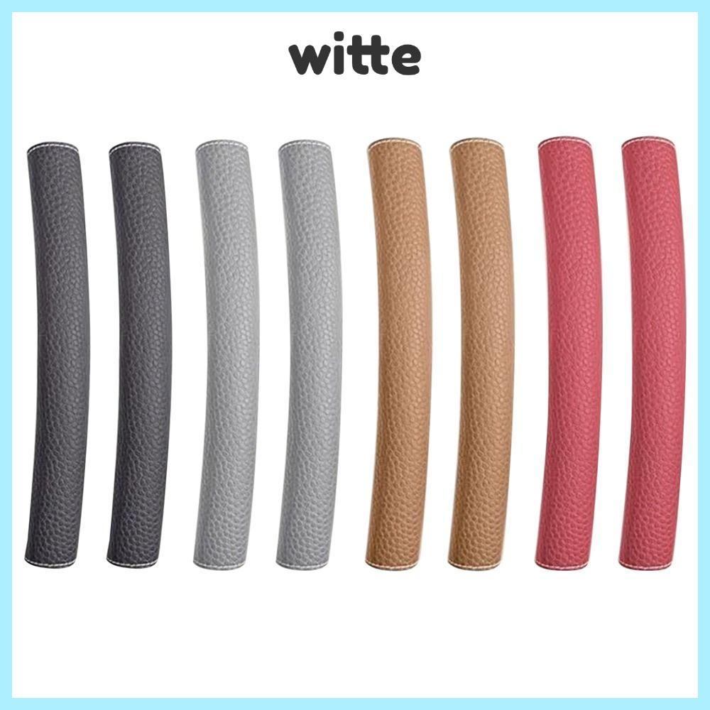 WITTE ฝาครอบมือจับประตูตู้เย็น,ปรับทําความสะอาดตู้เย็นมือจับประตู,เครื่องครัวป้องกันหนัง PU เข็มขัดนิรภัยรถยนต์ครอบคลุมในครัวเรือน