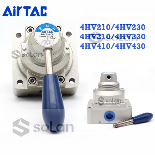 AIRTAC 4HV210/4HV230-06-08 4HV310/4HV330-08-10 4HV410/4HV430-15-SL คู่มือหมุนวาล์วกระบอกคู่มือแผงวาล
