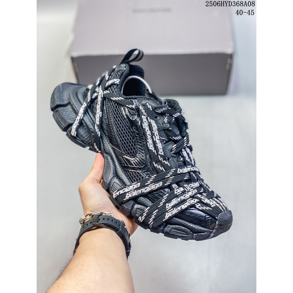 รองเท้าผ้าใบ BALENCIAGA 3+BALENCIAGA Series Low-Top Retro Old Shoes 9QVA