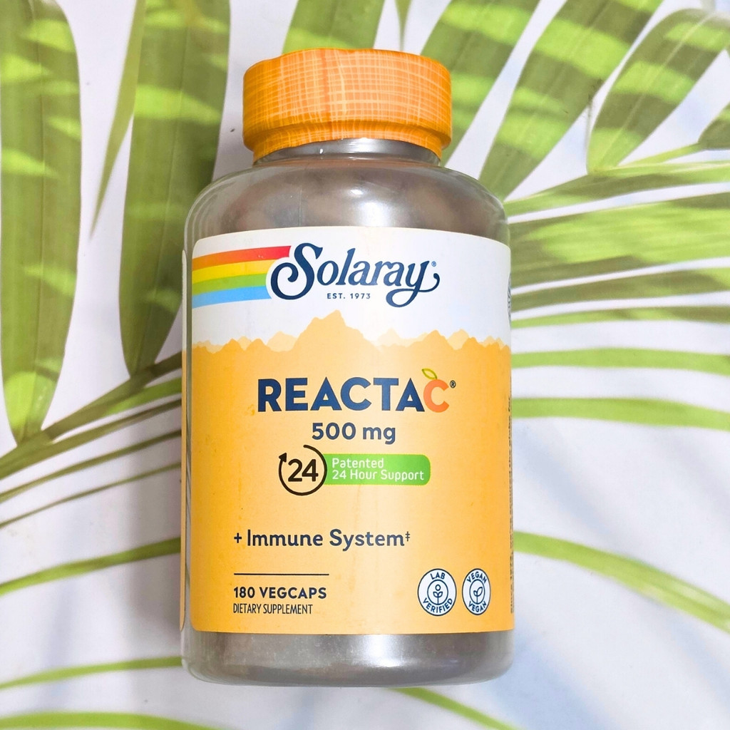 Reacta-C 500 mg 180 VegCaps (Solaray®) Bioflavonoidm 200mg + Vitamin C ที่ไม่มีกรด