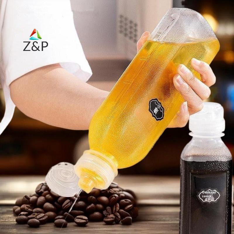 Z&P 300/500/1000ML ห้องครัวขวดน้ํามันปรุงรสพลาสติกบีบขวดสําหรับสลัดซอสน้ํามันมะกอกภาชนะทําอาหาร Gadgets COD