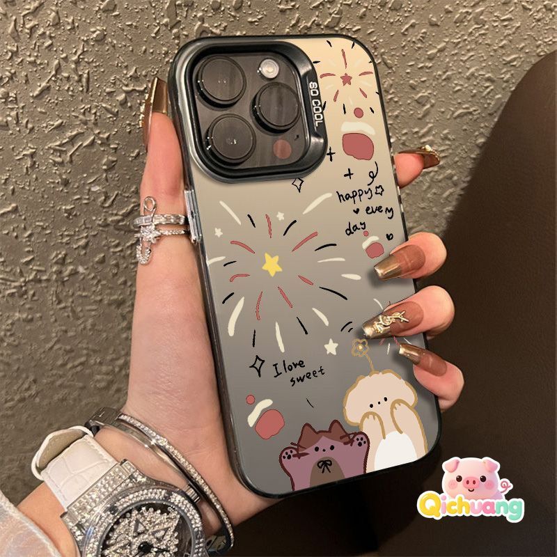 น่ารักดอกไม้ไฟลูกแมวลูกสุนัขสําหรับVivo Y39 Y29 Y29s Y04 Y12 Y12A Y12S S1 Pro Y9S Y7S Y03T Y01 Y04 Y