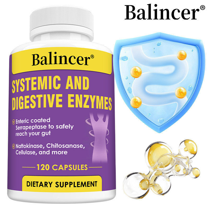 Systemic & Digestive Enzymes Capsules สําหรับระบบภูมิคุ้มกันย่อยอาหารเพื่อสุขภาพ