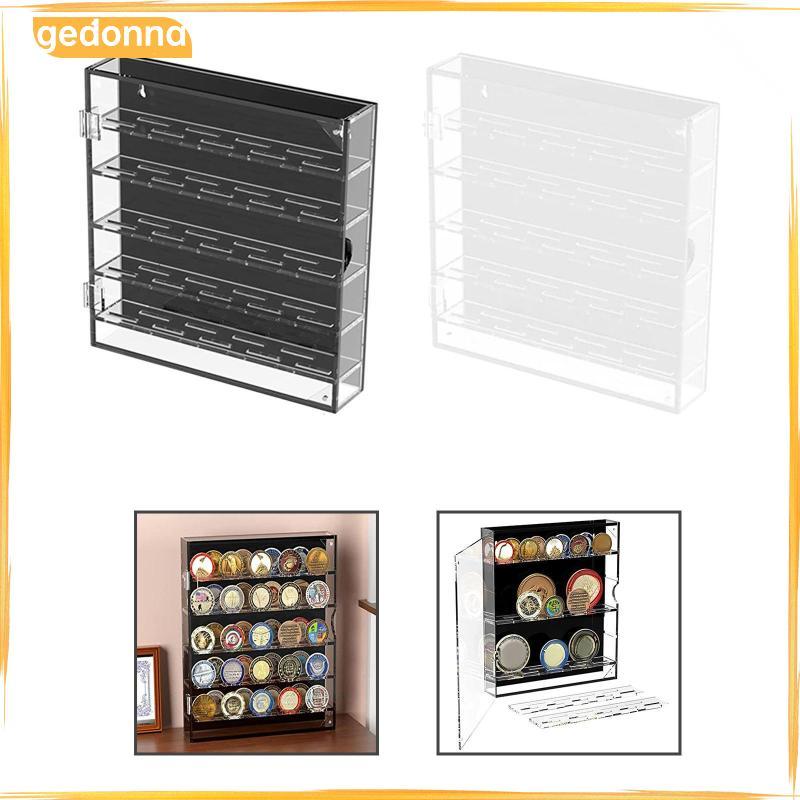 [gedonna] Challenge Coin Wall Display Case Organizer Cabinet Rack Clear Coin Case สําหรับเข็มกลัดของ