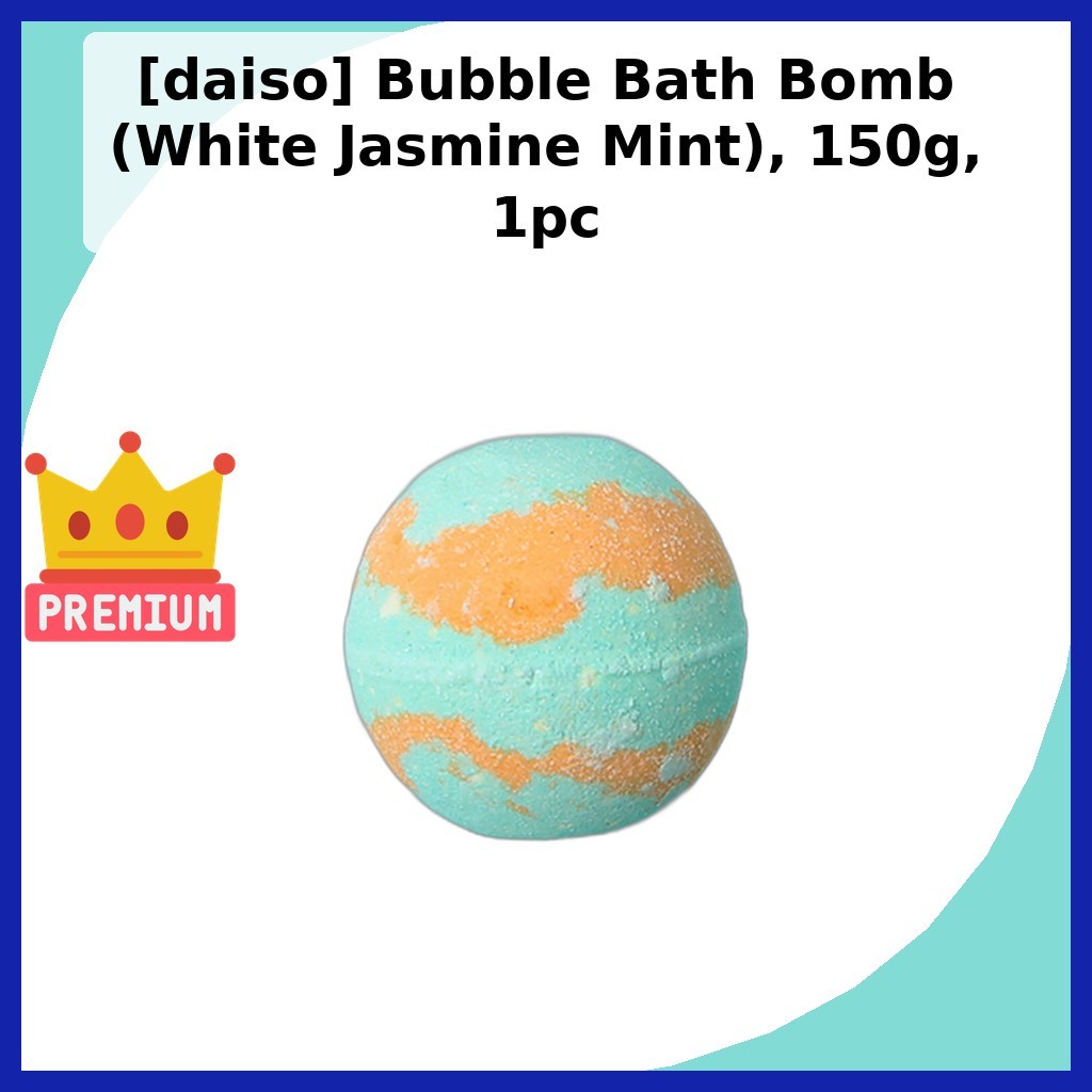 [daiso] Bubble Bath Bomb (White Jasmine Mint), 150g, 1pc / Korean Bubble Bath Bomb / White Jasmine M