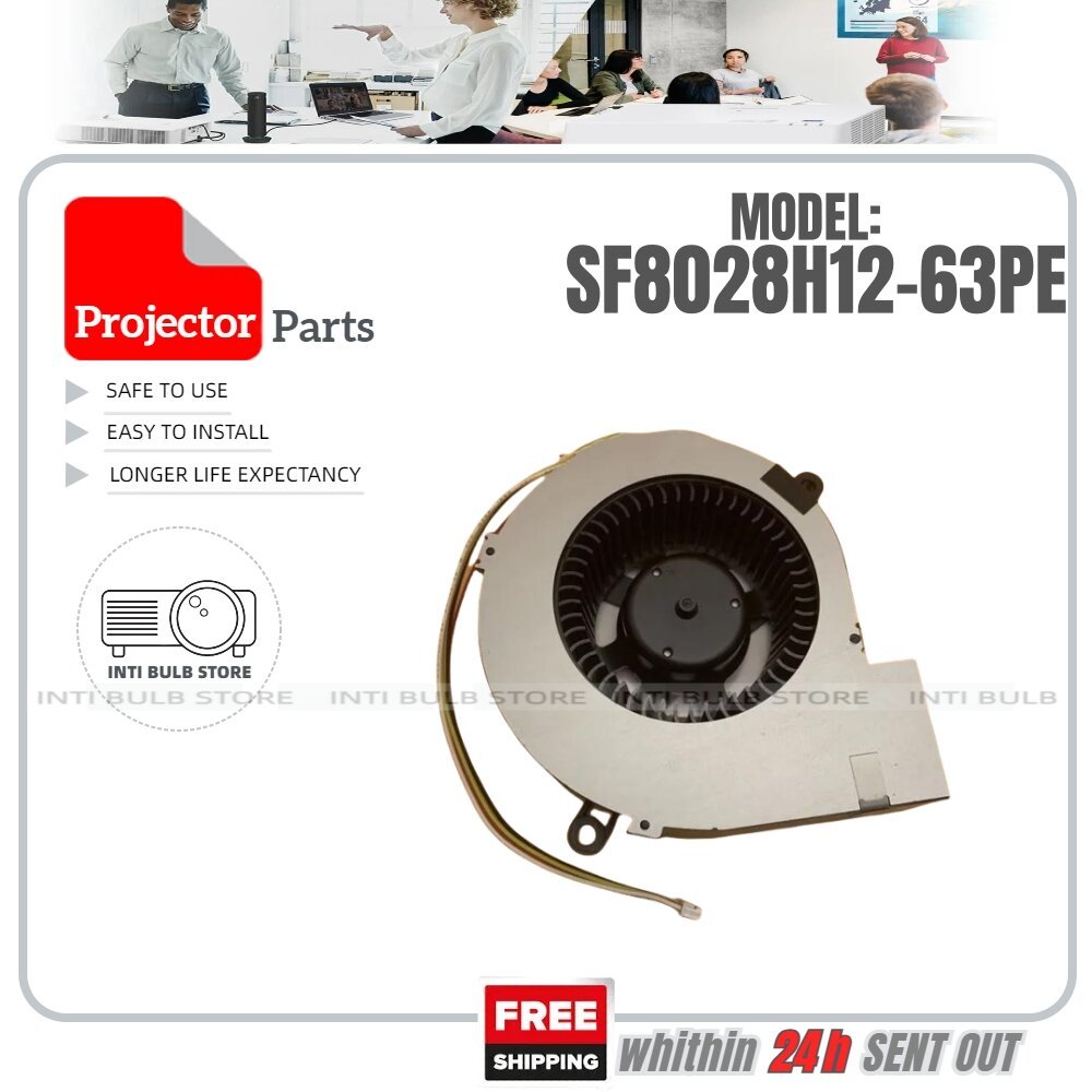 สําหรับ Epson โปรเจคเตอร์พัดลมระบายความร้อน SF8028H12-63PE EB-CS500WN CS500Wi CS500Xi EB-CS500XN CS5