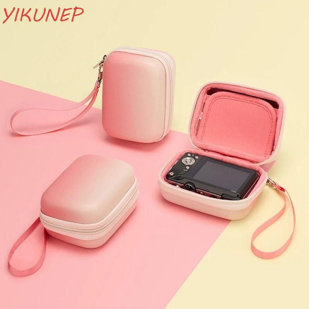 YIKUN กระเป๋ากล้องดิจิตอล,น้ําหนักเบา PU Hard Cover,Anti-shock Mini Storage Bag สําหรับ ZV-1 ZV-1II 