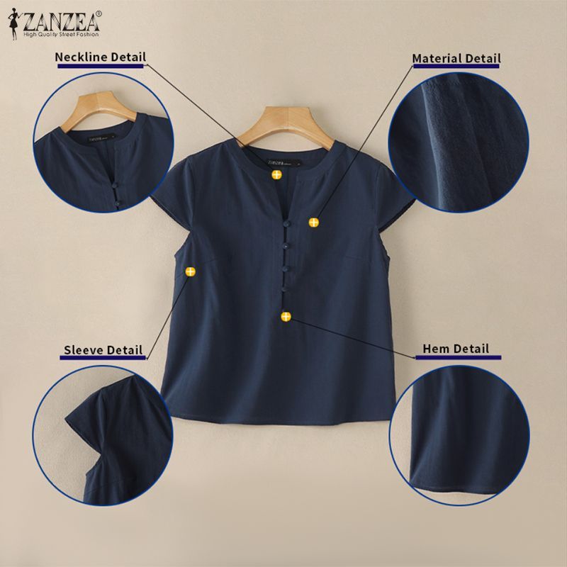 เสื้อผ้าสำหรับวันหยุดของผู้หญิง สไตล์เกาหลี แขน Raglan ดีไซน์เรียบหรูกับปุ่มเดียว — صورة 7