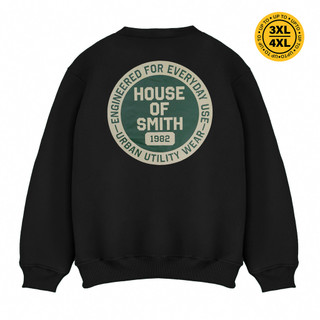 House of Smith Sweater Crewneck Pria - Squad Crewneck Black