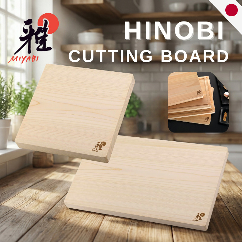 Zwilling MIYABI Japan เขียงไม้ Hinoki เขียงต้านเชื้อแบคทีเรียระดับพรีเมี่ยม - หลายขนาด