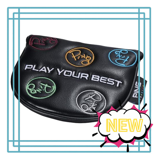 PING PING Head Cover Dancing PING Putter Cover Turquoise