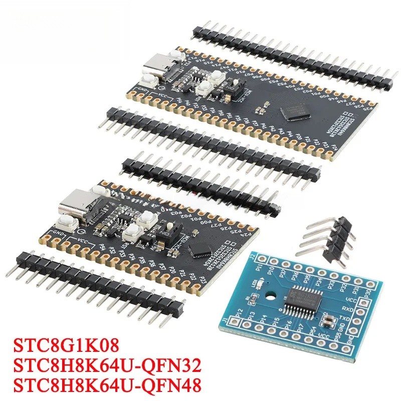 STC8G1K08 STC8H8K64U-QFN32 QFN48 STC 8H8K64U Core ฟังก์ชั่นการเรียนรู้ Development Board โมดูลอินเทอ