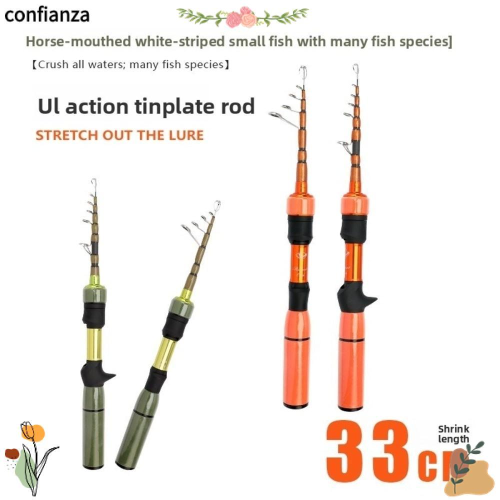 CONFIANZA Bass Fishing Rod, Ultra-Fast Action Compact Contraction UL Fishing Rod, Performance Rod น้