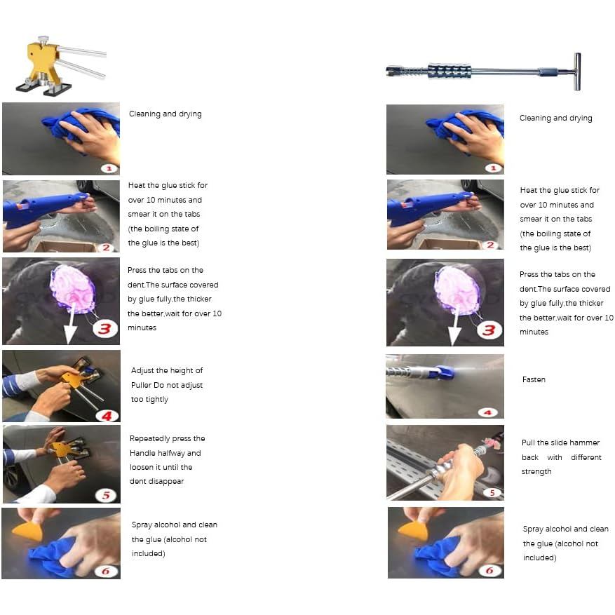 Dent Puller Kit,140PCS Hail Damage Remover,ขนาดใหญ่M16 สไลด์ค้อนรถBodywork Dent Pullerซ่อมชุดเครื่อง