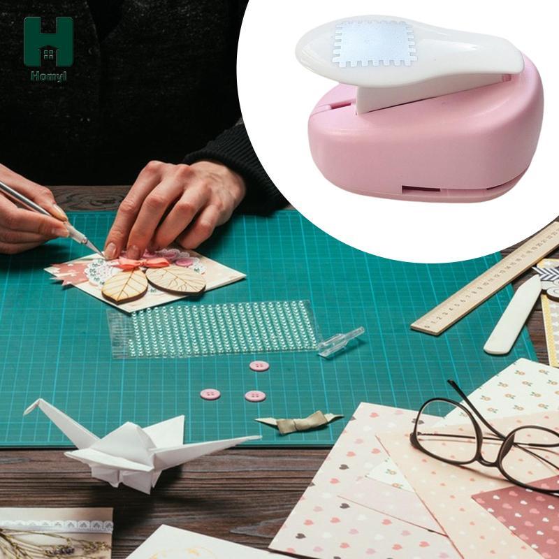 [Homyl] Stamp Punch Hole Punch,Handmade,ตกแต่ง,แบบพกพา,Craft Lever Punch,Paper Punch,สําหรับศิลปะหัต