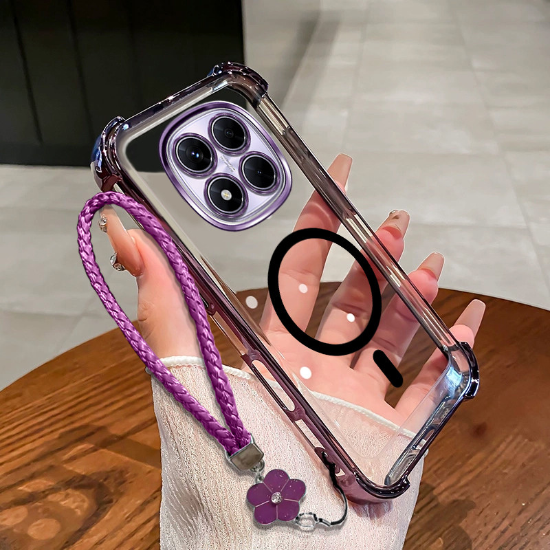 เหมาะสําหรับ Redmi NOTE 15 PRO PLUS 5G เคสโทรศัพท์สไตล์ใหม่ขดลวดแม่เหล็กที่แข็งแกร่งเคสโทรศัพท์เชือกเส้นเล็ก SJ10