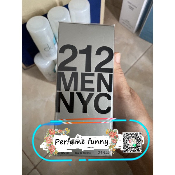 Car🤍ol🤍ina He🤍rrera 212 men NYC EDT 100 ml กล่องซีล .