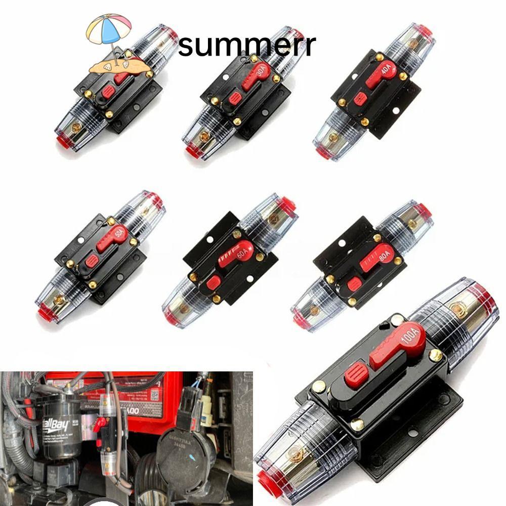 SUMMERR DC รีเซ็ต Circuit Breaker, 150A 125A 100A 80A 60A 50A 40A 30A Self Recovery Circuit Breaker 
