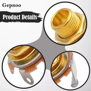 [Gepnoo] แจ็คสเตอริโอ 1/4 ", แจ็คเมาท์แผงโมโน 6.35 มม., แจ็คอินพุตกีตาร์หญิง 1/4 นิ้วสําหรับ DIY ซ่อมเท้าเหยียบสวิตช์เท้า