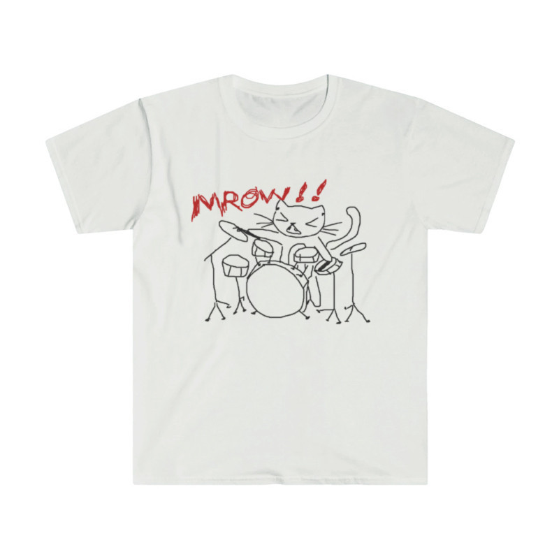 ท้องถิ่น Kaos Punk Cat ตลก Meme กราฟิกพิมพ์ Unisex แฟชั่นเสื้อยืดแฟชั่นการ์ตูนผู้หญิงผู้ชายรอบคอสั้น